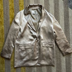 COPY - Zara’s Kaia satin blazer